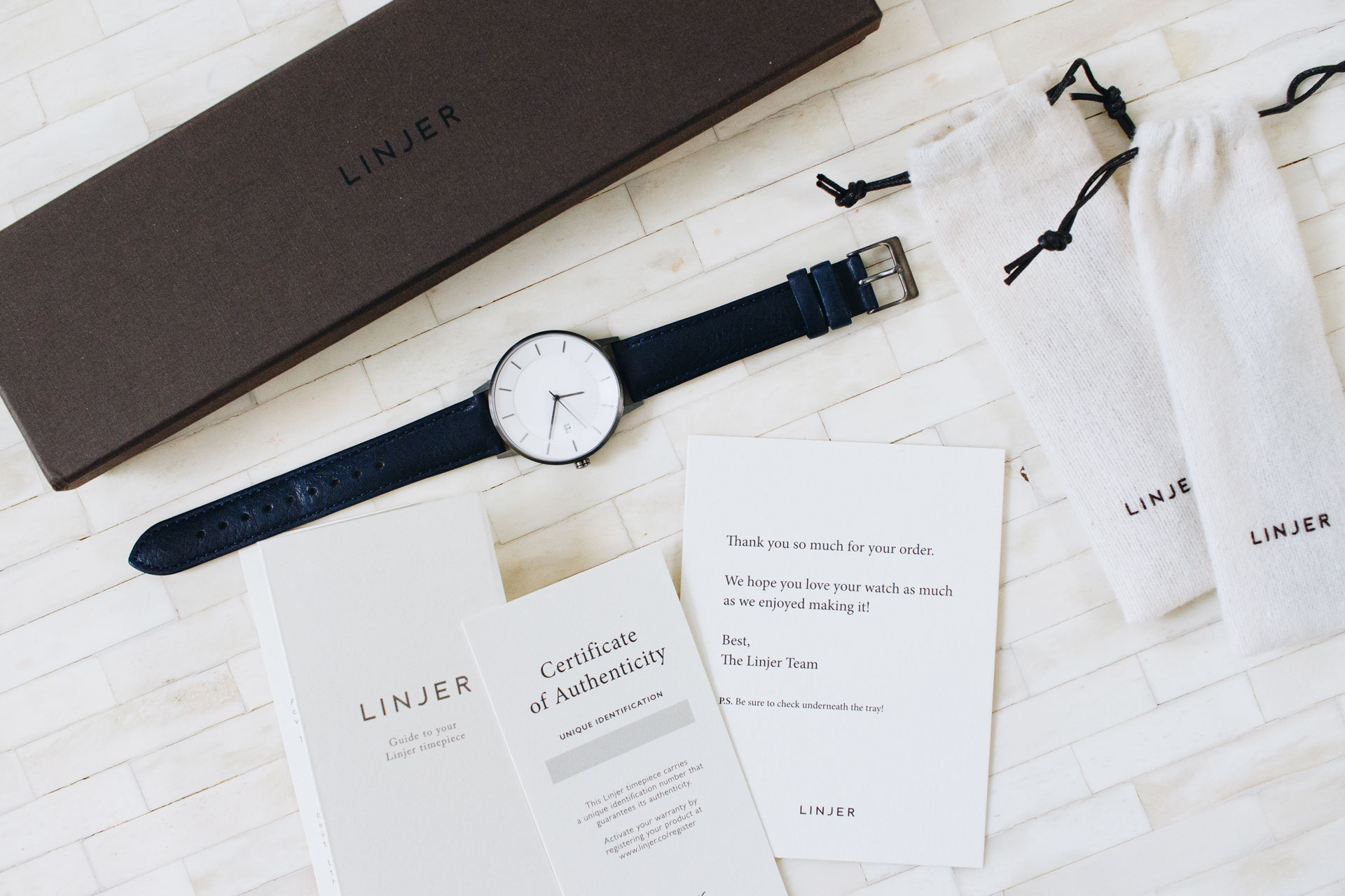 Linjer Classic Watch Blue Strap