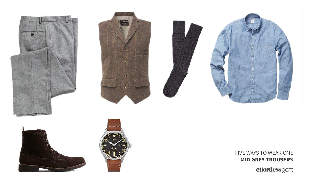 Five Ways to Wear One: Mid-Grey Trousers