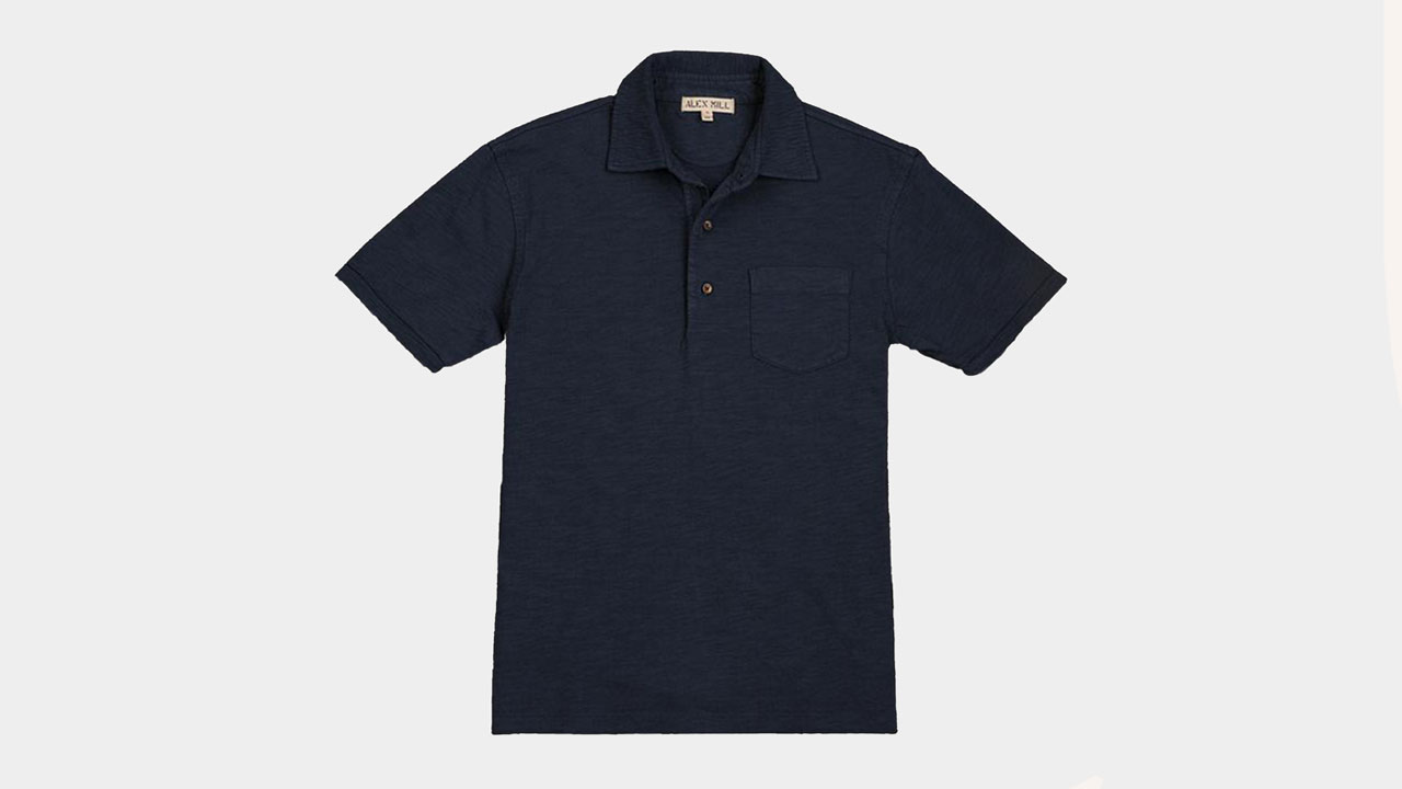 flatlay image of a polo shirt from alex mill