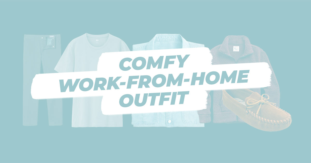 comfy work from home outfit social media banner effortlessgent
