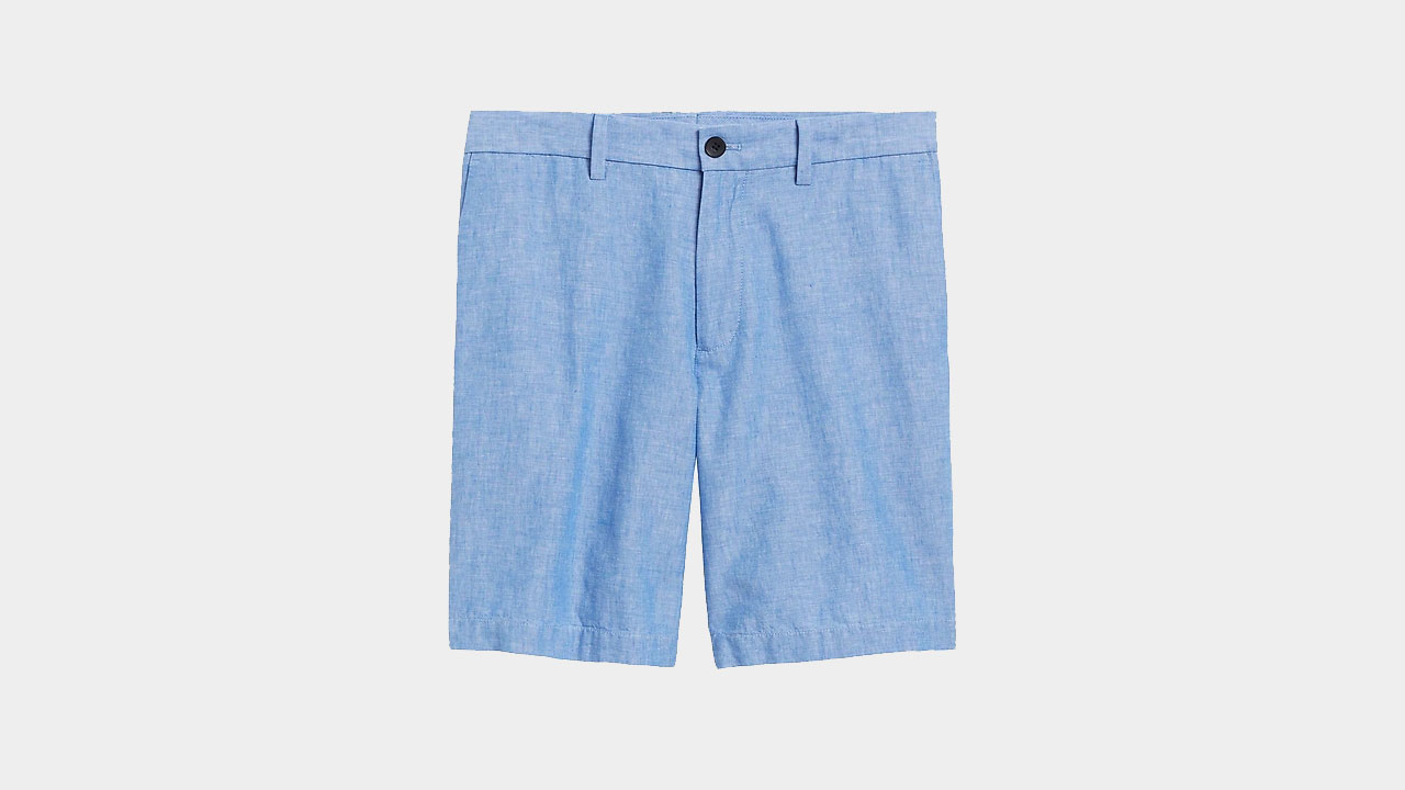 BR Slim Linen Cotton Shorts