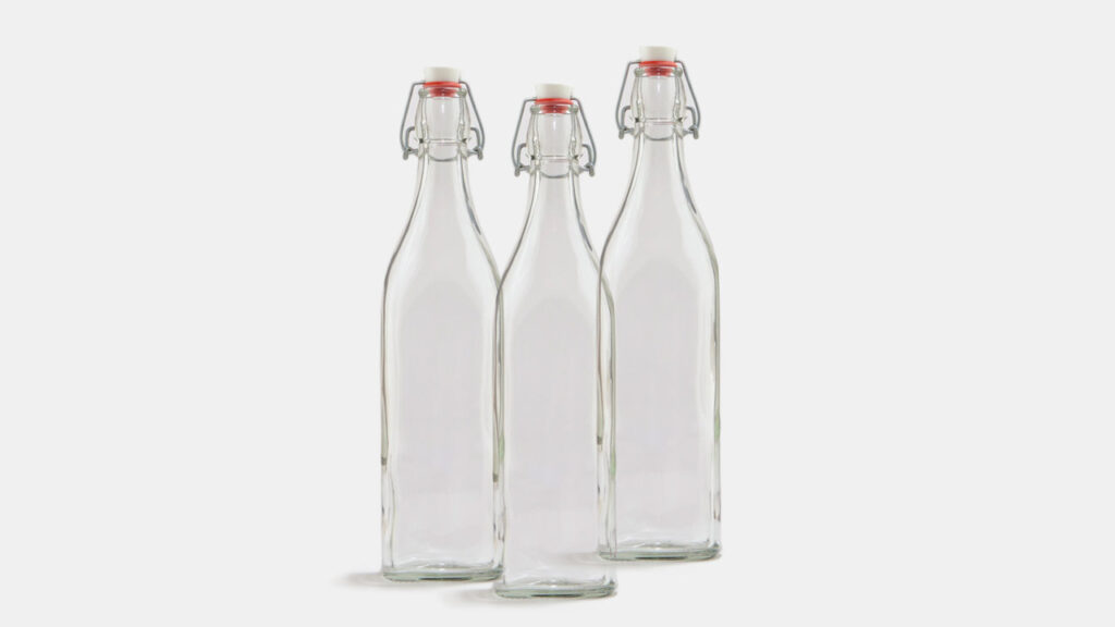 home bar setup essential refillable glass batch bottles