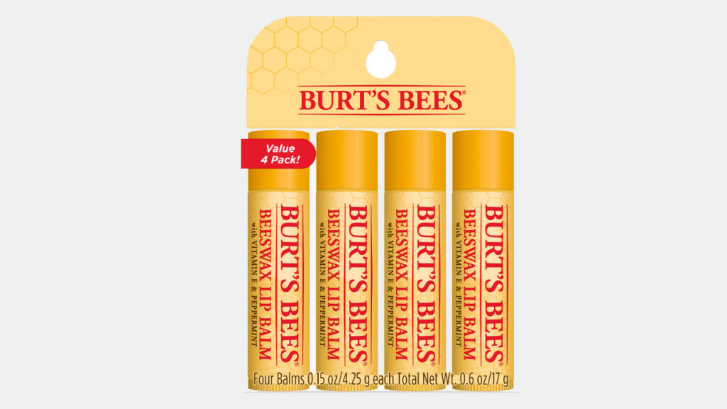 burts bees lip balm yellow tubes 4 pack