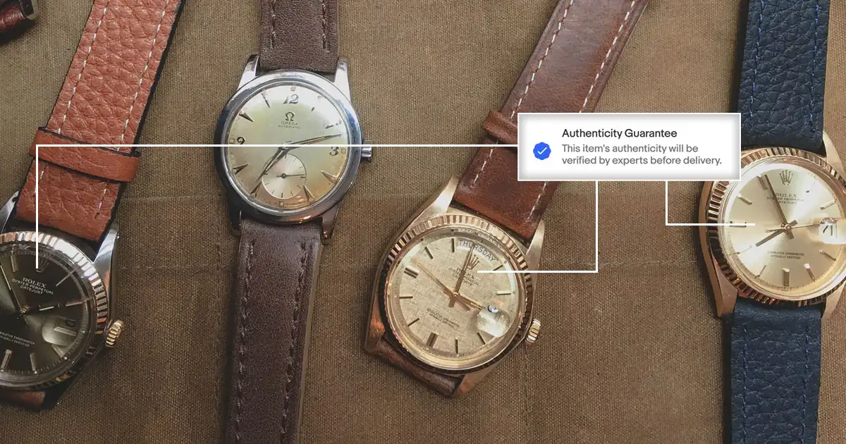 ebay authenticate watches - rolex watches on tan canvas background