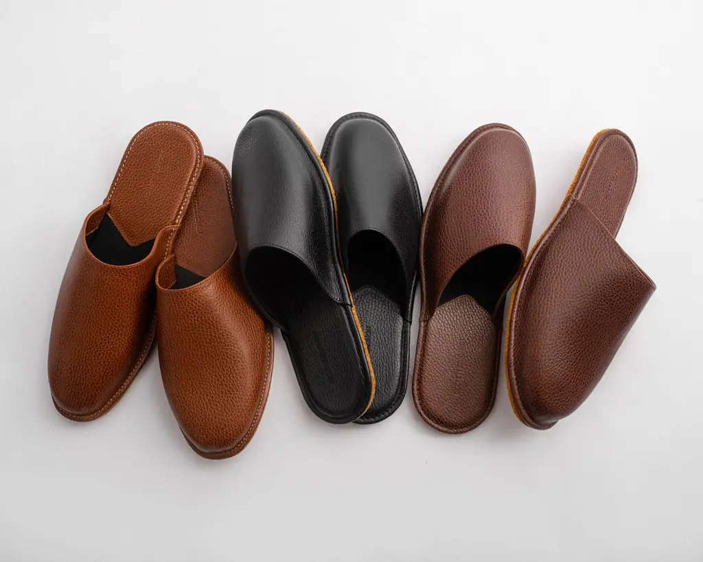 mens leather house shoes