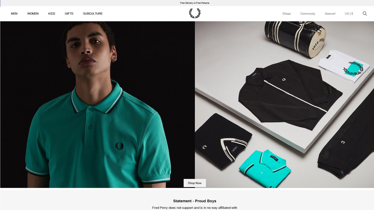 fred perry homepage