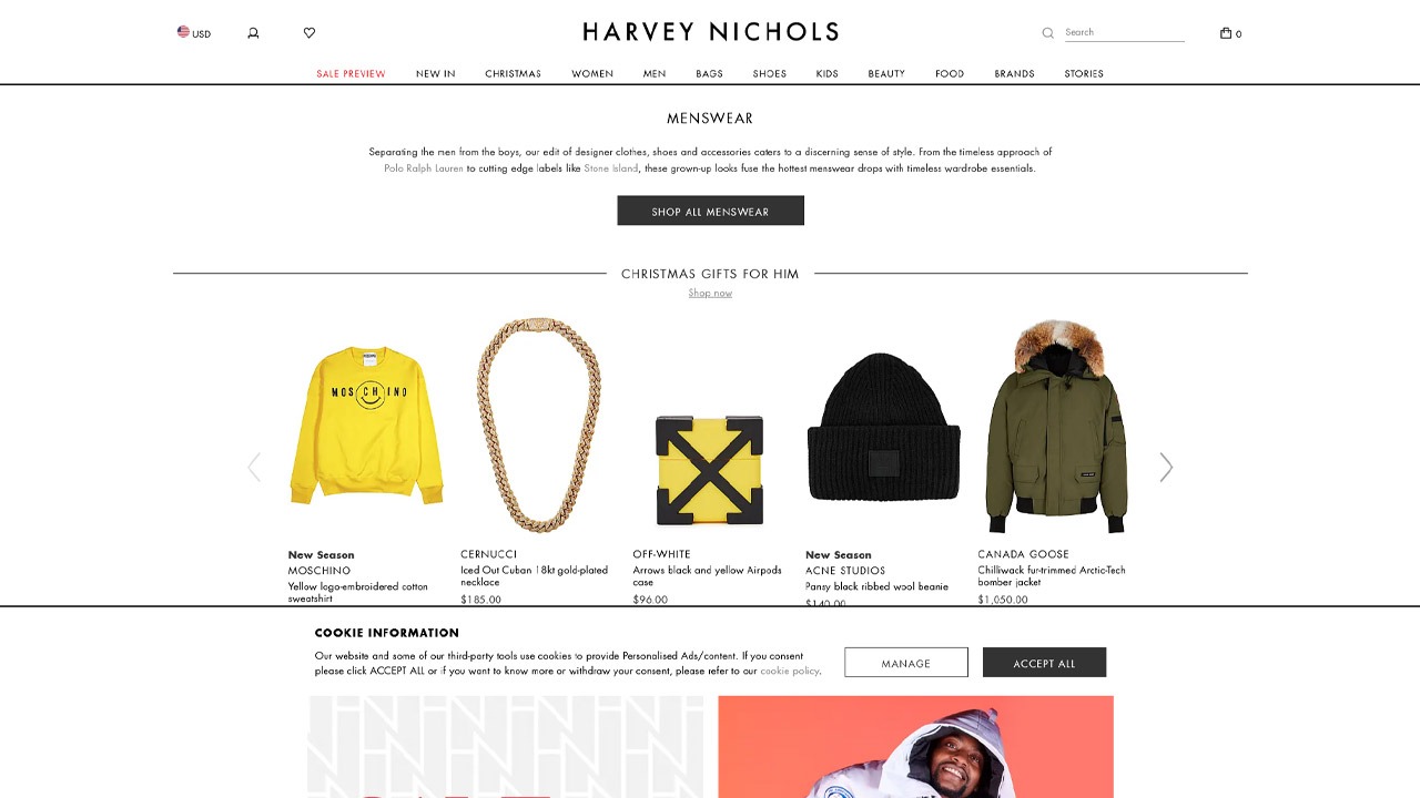harvey nicholas homepage