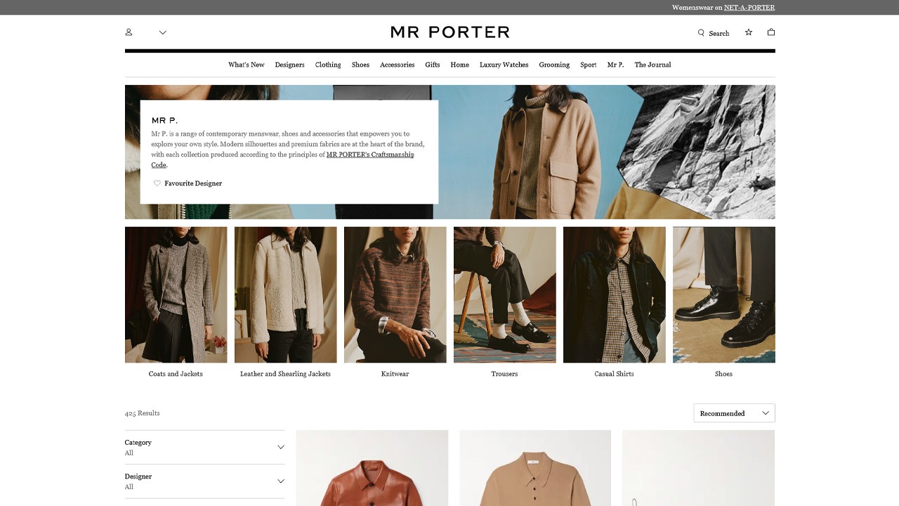 mr. p by mr. porter
