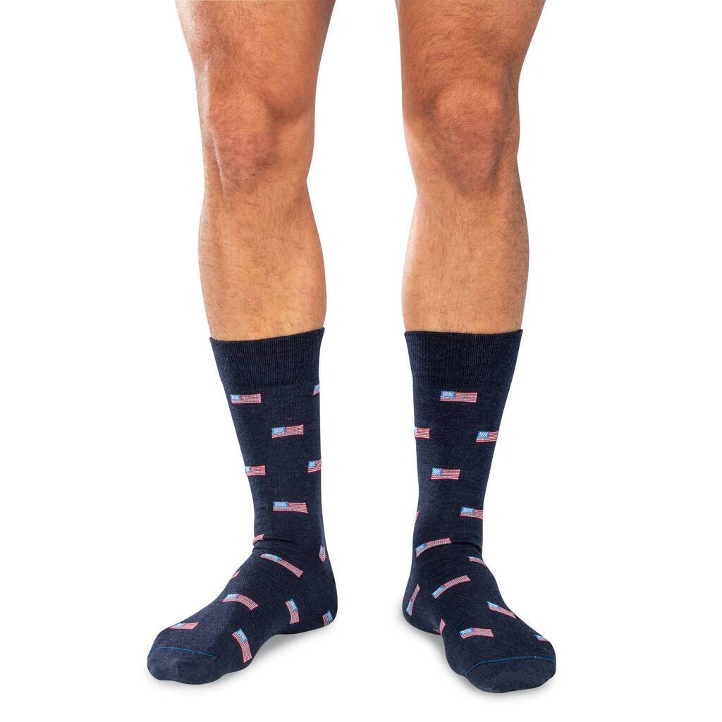 Boardroom Socks, American Flag Merino Mid-Calf