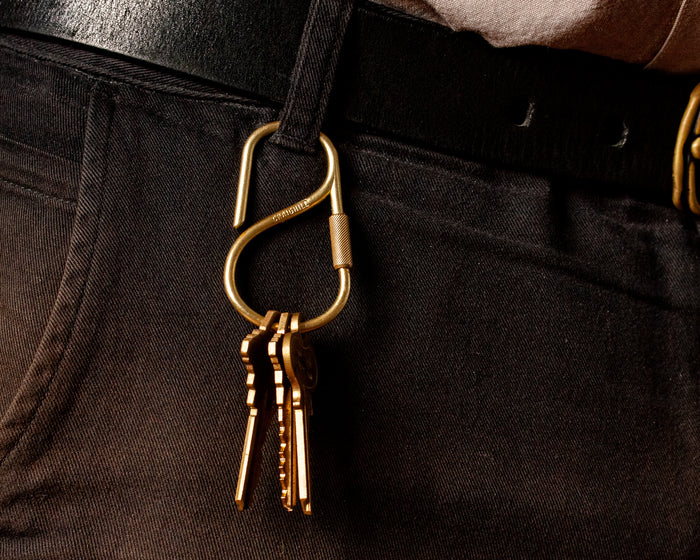 Craighill offset keyring in brass
