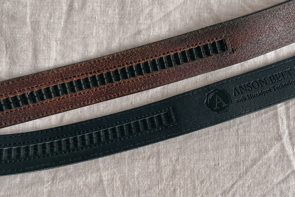 Anson Belt micradjust technology underside of belt