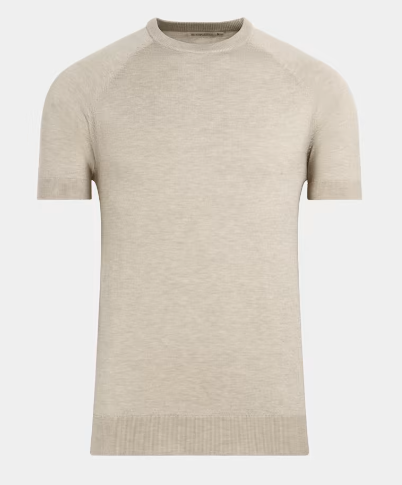 Suitsupply Sand Short Sleeve Crewneck