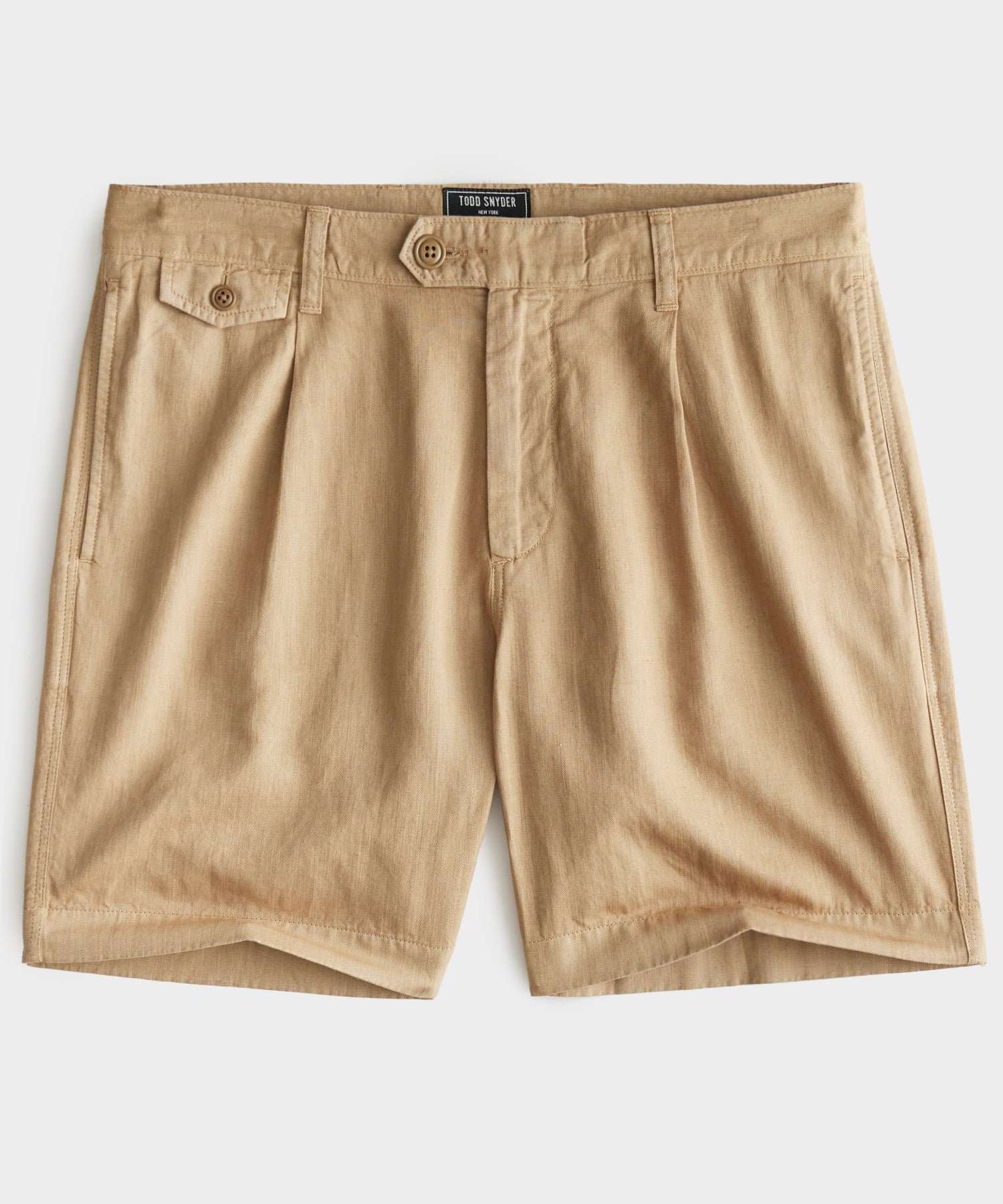 Todd Snyder 7" Pleated Hudson Short In Baja Dunes