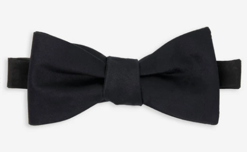 Tie Bar Black Bow Tie