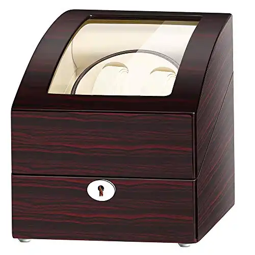 Automatic Double Watch Winder With Extra Storage