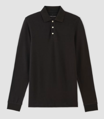 Everlane Long-Sleeve Pique Polo