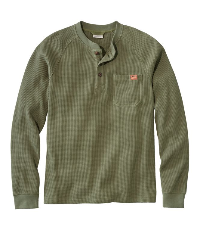 L.L. Bean BeanBuilt Waffle Henley