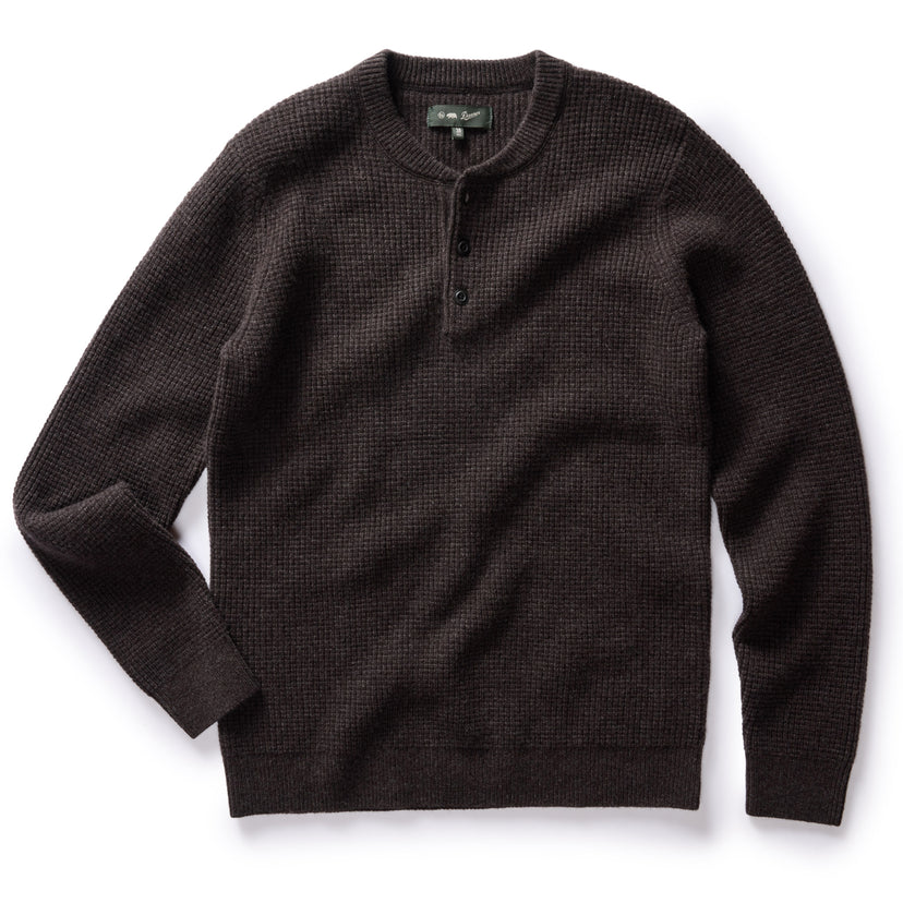 Taylor Stitch Heather Merino Waffle Henley