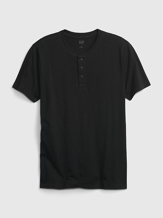 GAP Slub Cotton Short Sleeve Henley