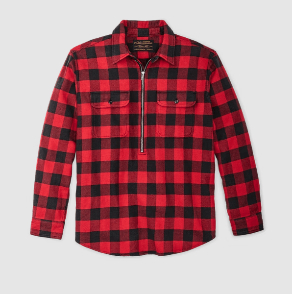 Filson Vintage Flannel Quarter Zip Shirt