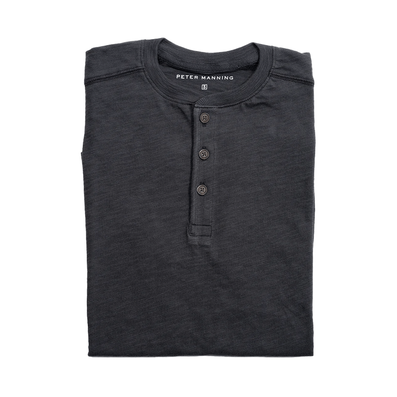 Peter Manning Henley Shirt Black