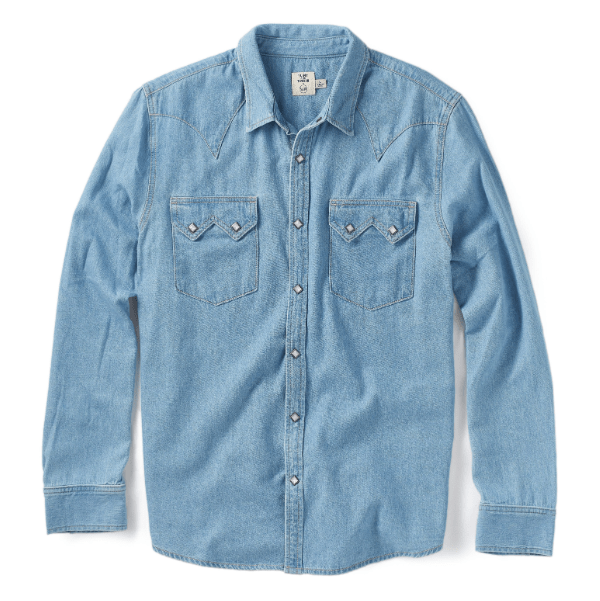 Flint and Tinder Slub Chambray Sawtooth Western Shirt