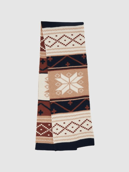 Reiss Norbury Fair Isle Knitted Scarf