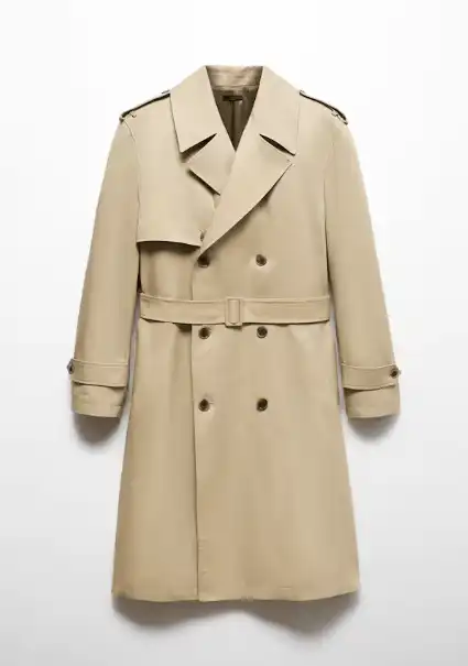 Mango Relaxed-fit Cotton Trench Coat